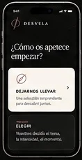 Referencia de la app DESVELA: Elige por dónde empezar